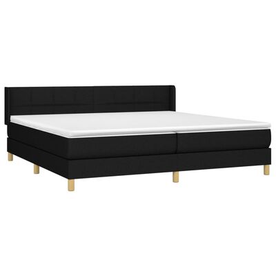 vidaXL Boxspring posteľ s matracom čierna 200x200 cm látka