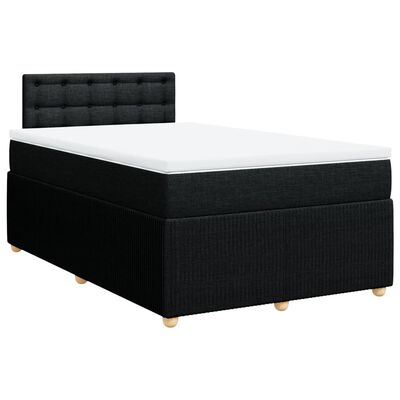 vidaXL Boxspring posteľ s matracom čierny 120x200 cm látka