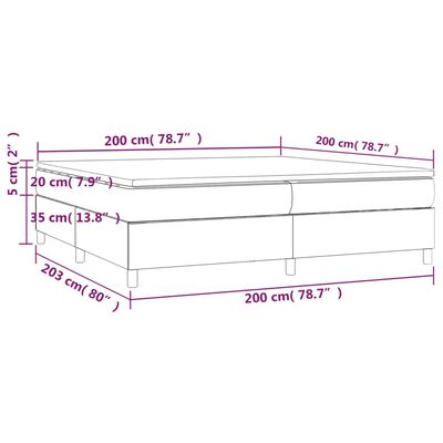 vidaXL Boxspring posteľ s matracom krémová 200x200 cm látka