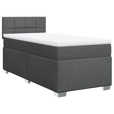 vidaXL Boxspring posteľ s matracom tmavosivá 100x200 cm látka