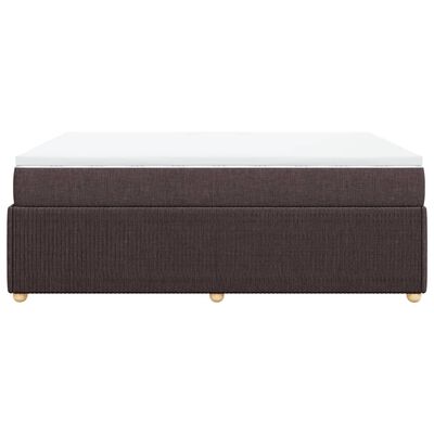 vidaXL Boxspring posteľ s matracom tmavohnedá 140x200 cm látka