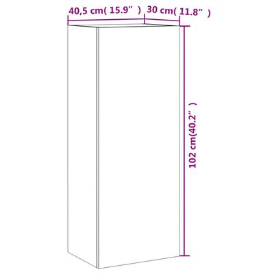 vidaXL TV nástenná skrinka biela 40,5x30x90 cm kompozitné drevo