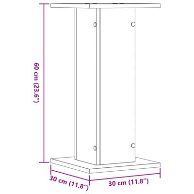 vidaXL Stojany na reproduktor 2 ks hnedý dub 30x30x60 cm kompoz. drevo