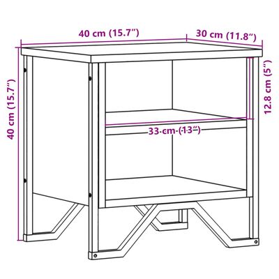 vidaXL Nočný stolík dub sonoma 2 ks 40x30x40 cm kompozitné drevo