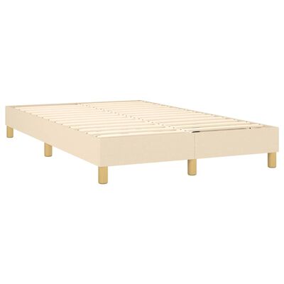 vidaXL Boxspring posteľ s matracom krémový 120x200 cm látka