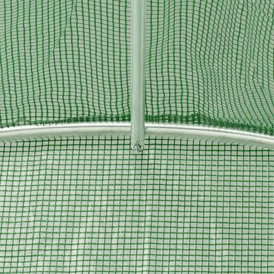 vidaXL Fóliovník s oceľovým rámom zelený 20 m² 10x2x2 m