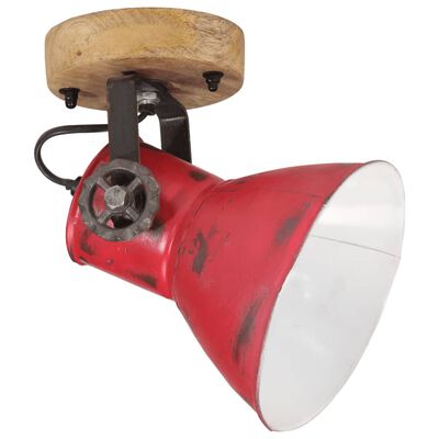 vidaXL Nástenná lampa 25 W šmuhovaná červená 11,5x11,5x25 cm E27