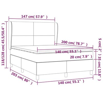 vidaXL Boxspring posteľ s matracom čierna 140x200 cm umelá koža