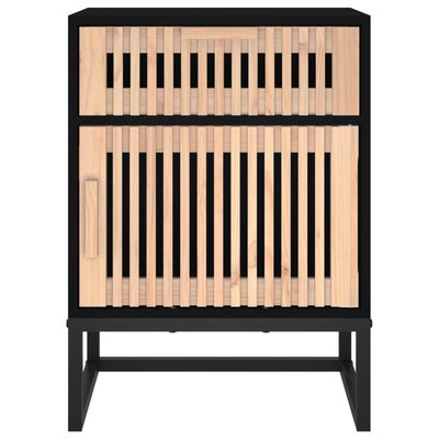 vidaXL Nočný stolík čierny 40x30x55,5 cm kompozitné drevo a železo