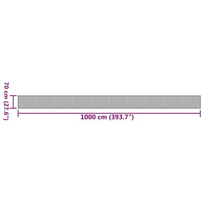 vidaXL Koberec obdĺžnikový bledý prírodný 70x1000 cm bambus