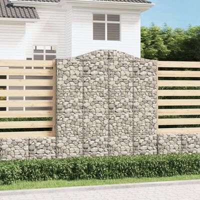 vidaXL Oblúkový gabionový kôš 10ks 200x50x220/240cm pozinkované železo