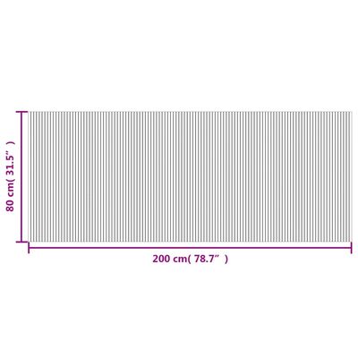 vidaXL Koberec obdĺžnikový hnedý 80x200 cm bambus