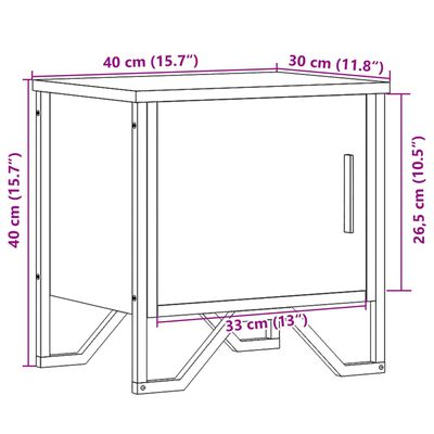 vidaXL Nočné stolíky 2 ks hnedý dub 40x30x40 cm kompozitné drevo