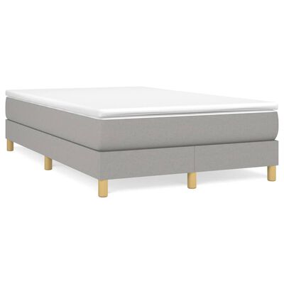 vidaXL Boxspring posteľ s matracom bledosivá 120x200 cm látka