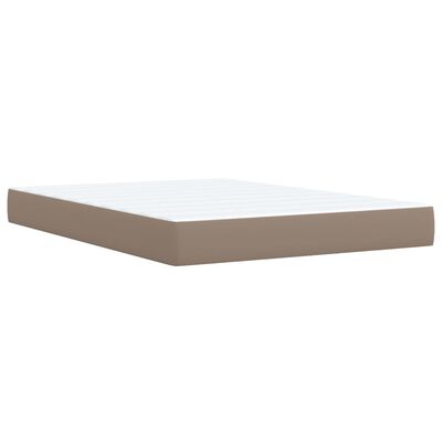 vidaXL Boxspring posteľ s matracom kapučínová 140x200 cm umelá koža