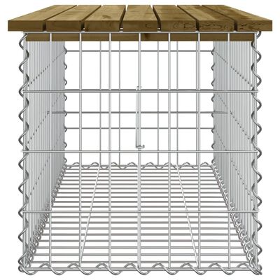 vidaXL Záhradná lavička gabiónový dizajn 103x44x42 cm impreg. borovica