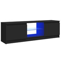 vidaXL TV skrinka s LED svetlami čierna 120x30x35,5 cm