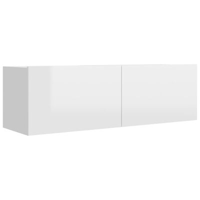 vidaXL TV skrinky 3 ks, lesklá biela, kompozitné drevo