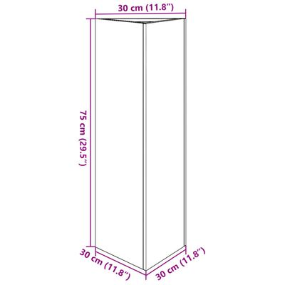 vidaXL Záhradný kvetináč trojuholník 30x26x75 cm korténová oceľ