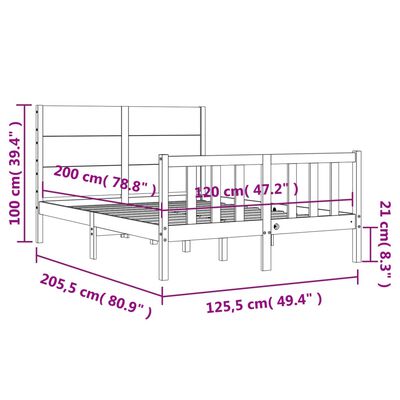 vidaXL Posteľ s matracom 120x200 cm borovicový masív