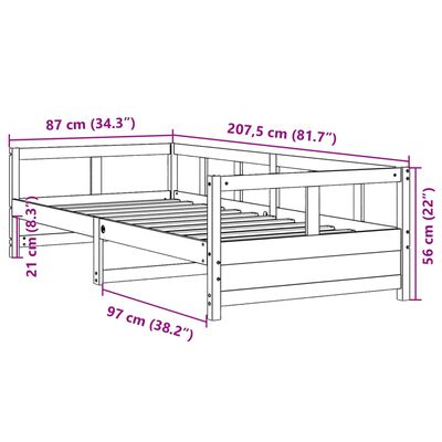 vidaXL Denná posteľ s matracom biela 80x200 cm masívna borovica