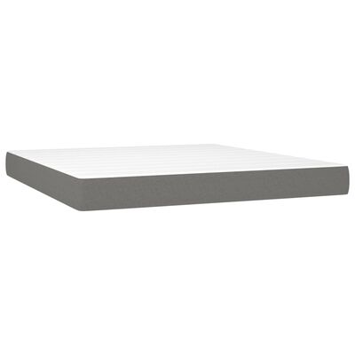 vidaXL Boxspring posteľ s matracom tmavosivá 180x200 cm látka