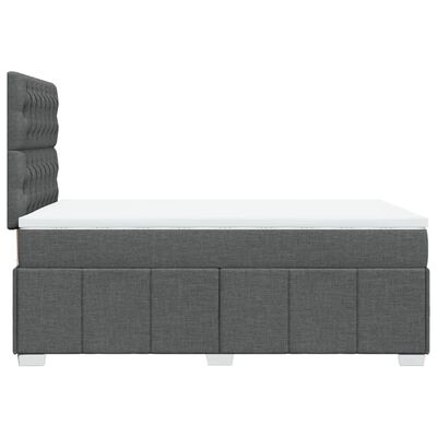 vidaXL Boxspring posteľ s matracom, tmavosivá 120x190 cm, látka