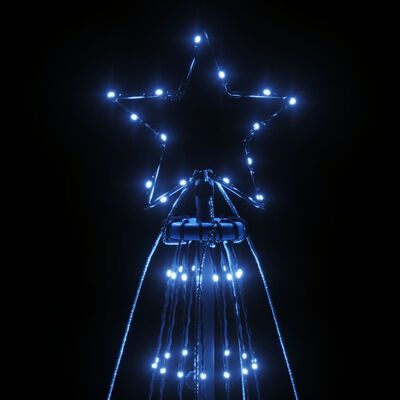 vidaXL Vianočný stromček s hrotom 1134 modrých LED 800 cm