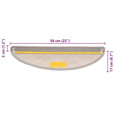 vidaXL Samolepiace nášľapy na schody, sisalový vzhľad 15 ks 56x17x3 cm