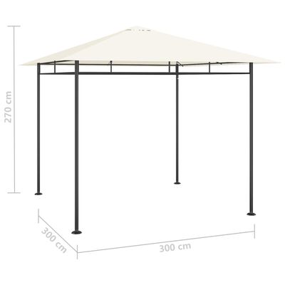 vidaXL Altánok 3x3x2,7 m krémový 180 g/m²