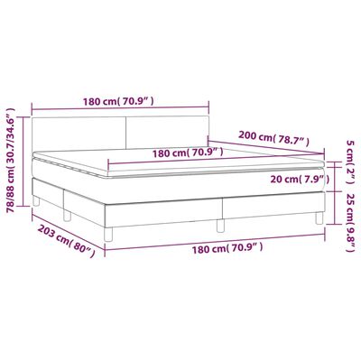 vidaXL Boxspring posteľ s matracom kapučínová 180x200 cm umelá koža