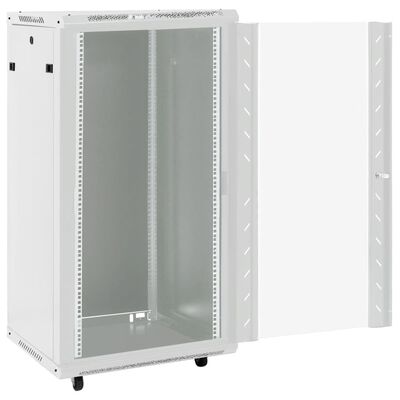 vidaXL 15U Nástenná serverová skriňa 19" IP20 sivá 60x60x120cm