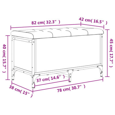 vidaXL Úložná lavička dub sonoma 82x42x45 cm kompozitné drevo