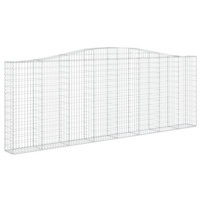 vidaXL Oblúkové gabionové koše 25 ks 400x30x140/160 cm pozink. železo