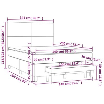 vidaXL Boxspring posteľ s matracom čierna 140x200 cm umelá koža