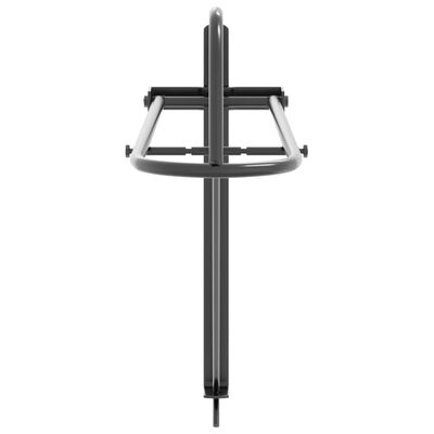 vidaXL Skladací vešiak na sedlo nástenný čierny železný