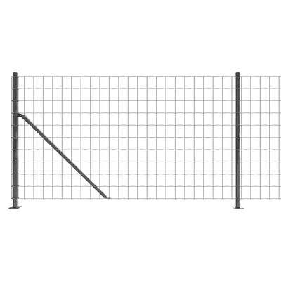 vidaXL Drôtený plot s prírubou antracitový 0,8x10 m