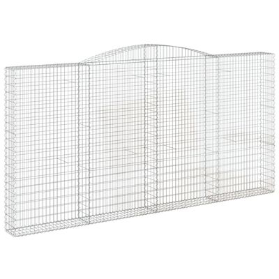 vidaXL Oblúkový gabionový kôš 7 ks 400x30x200/220cm pozinkované železo