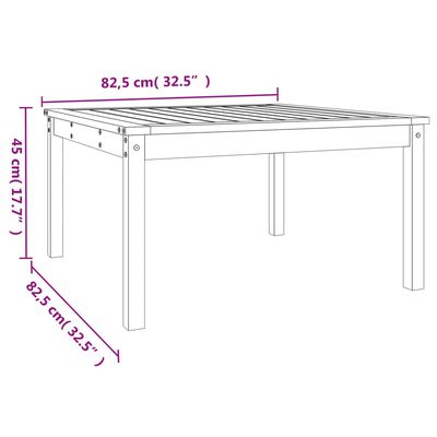 vidaXL Záhradný stolík 82,5x82,5x45 cm masívny Douglas