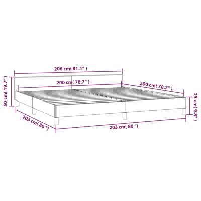 vidaXL Posteľný rám s čelom biely 200x200 cm umelá koža