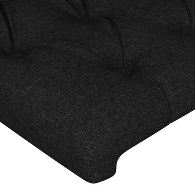 vidaXL Čelo postele so záhybmi čierne 103x16x78/88 cm látka