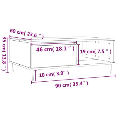 vidaXL Konferenčný stolík betónovo sivý 90x60x35 cm kompozitné drevo