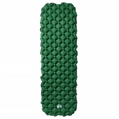 vidaXL Nafukovací kempingový matrac 1 osoba zelený 190x58x6 cm
