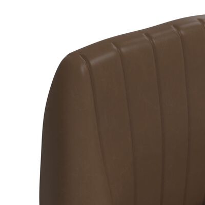 vidaXL Barové stoličky 2 ks tmavohnedé umelá koža