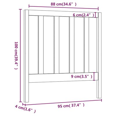 vidaXL Čelo postele 95x4x100 cm masívna borovica