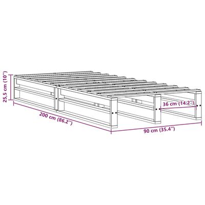 vidaXL Posteľ bez matraca biely 150x200 cm masívna borovica