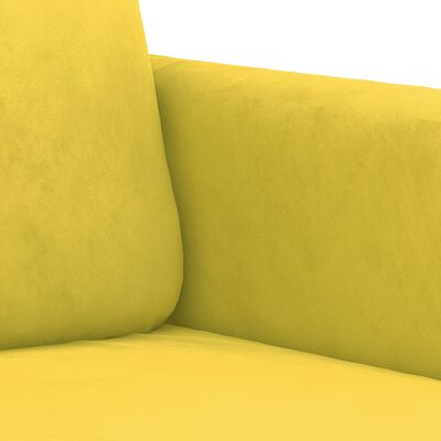 vidaXL 3-dielna sedacia súprava žltá zamat