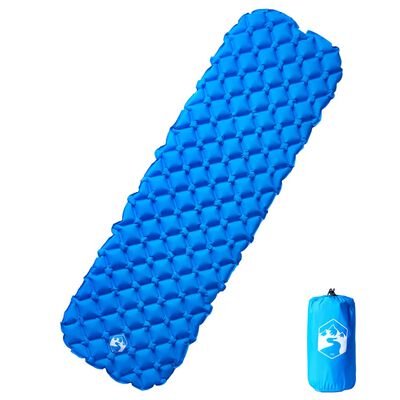 vidaXL Nafukovací kempingový matrac 1 osoba modrý 190x58x6 cm