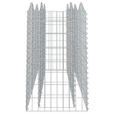 vidaXL Zaoblený gabiónový záhon 200x50x100 cm, pozinkované železo