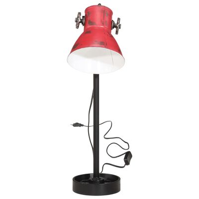 vidaXL Stolová lampa 25 W šmuhovaná červená 15x15x55 cm E27